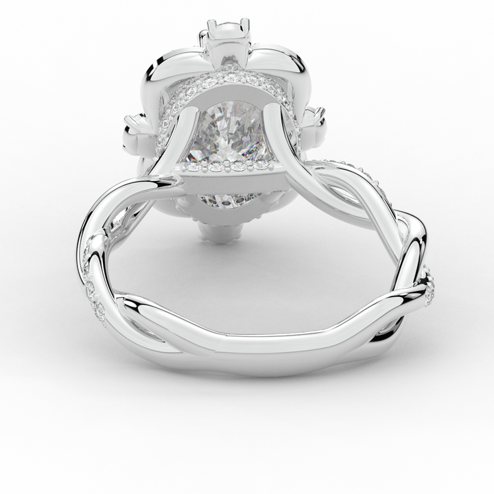 2.70CT.TW OVAL LAB DIAMOND HALO ENGAGEMENT RING