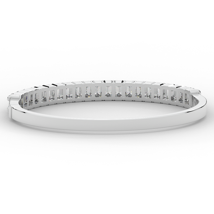 6.50CT.TW EMERALD CUT LAB DIAMOND BANGLE