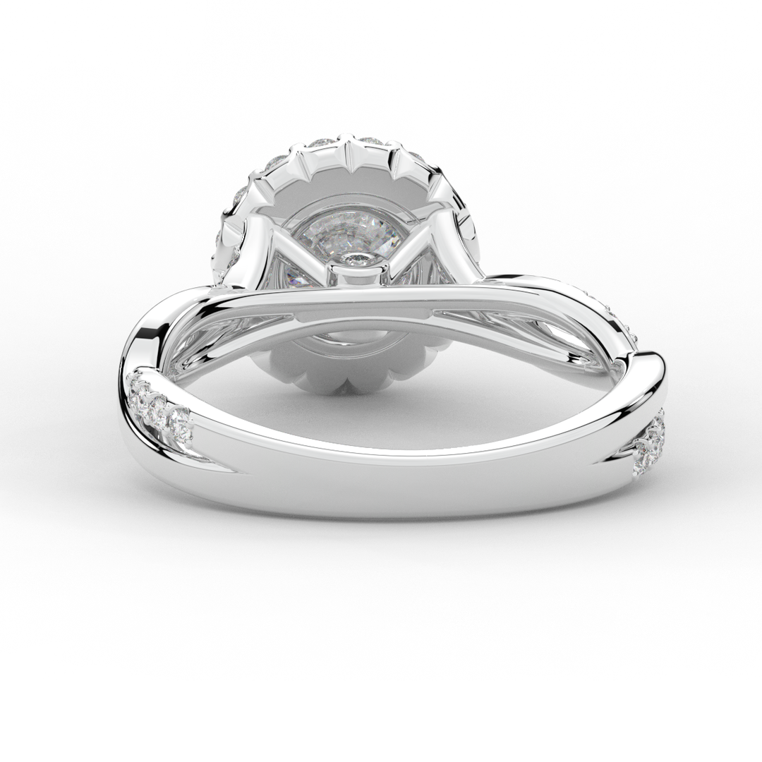 1.30CT.TW ROUND LAB DIAMOND ENGAGEMENT RING