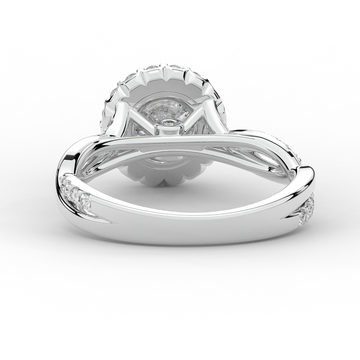 1.30CT.TW ROUND LAB DIAMOND ENGAGEMENT RING