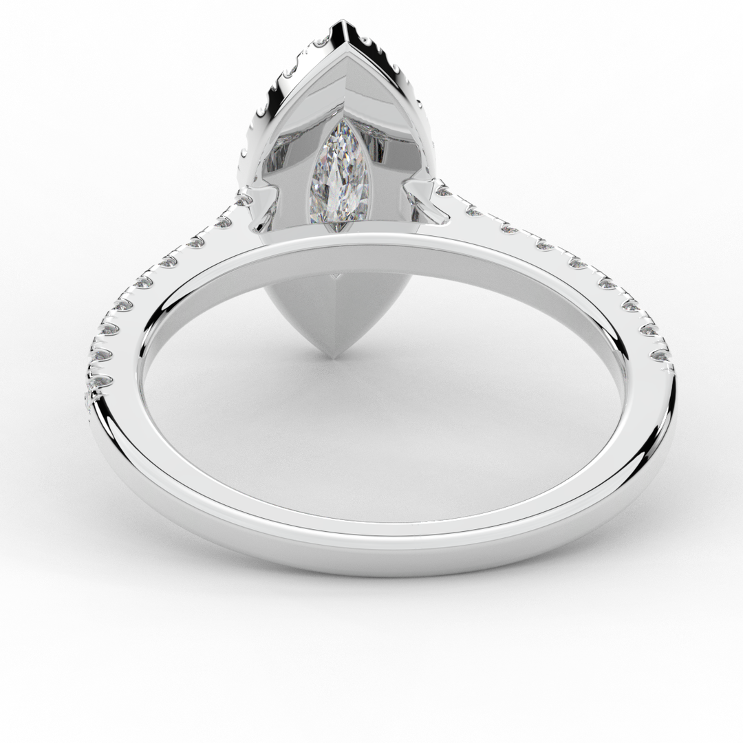 0.80CT.TW MARQUISE LAB DIAMOND HALO ENGAGEMENT RING