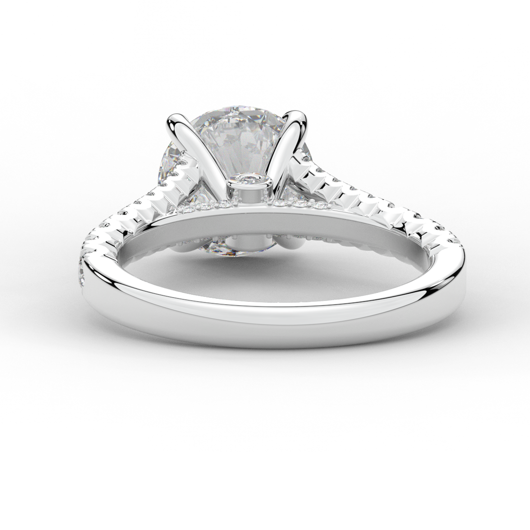 2.45CT.TW ROUND LAB DIAMOND ENGAGEMENT RING