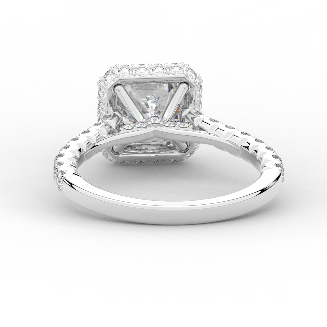 2.75CT.TW CUSHION LAB DIAMOND HALO ENGAGEMENT RING