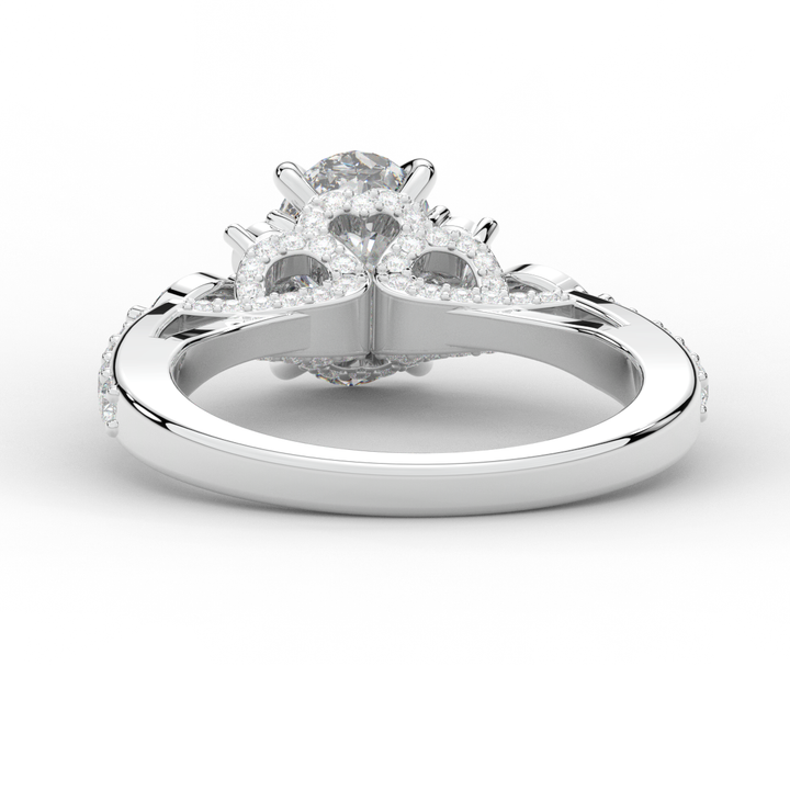 1.35CT.TW OVAL LAB DIAMOND ENGAGEMENT RING