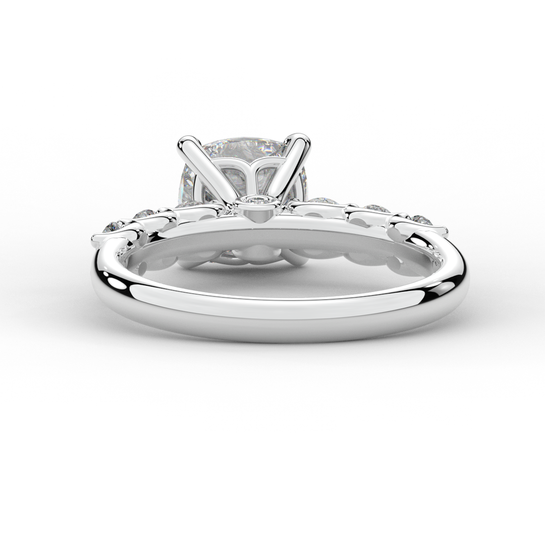 2.60CT.TW CUSHION LAB DIAMOND SOLITAIRE ENGAGEMENT RING