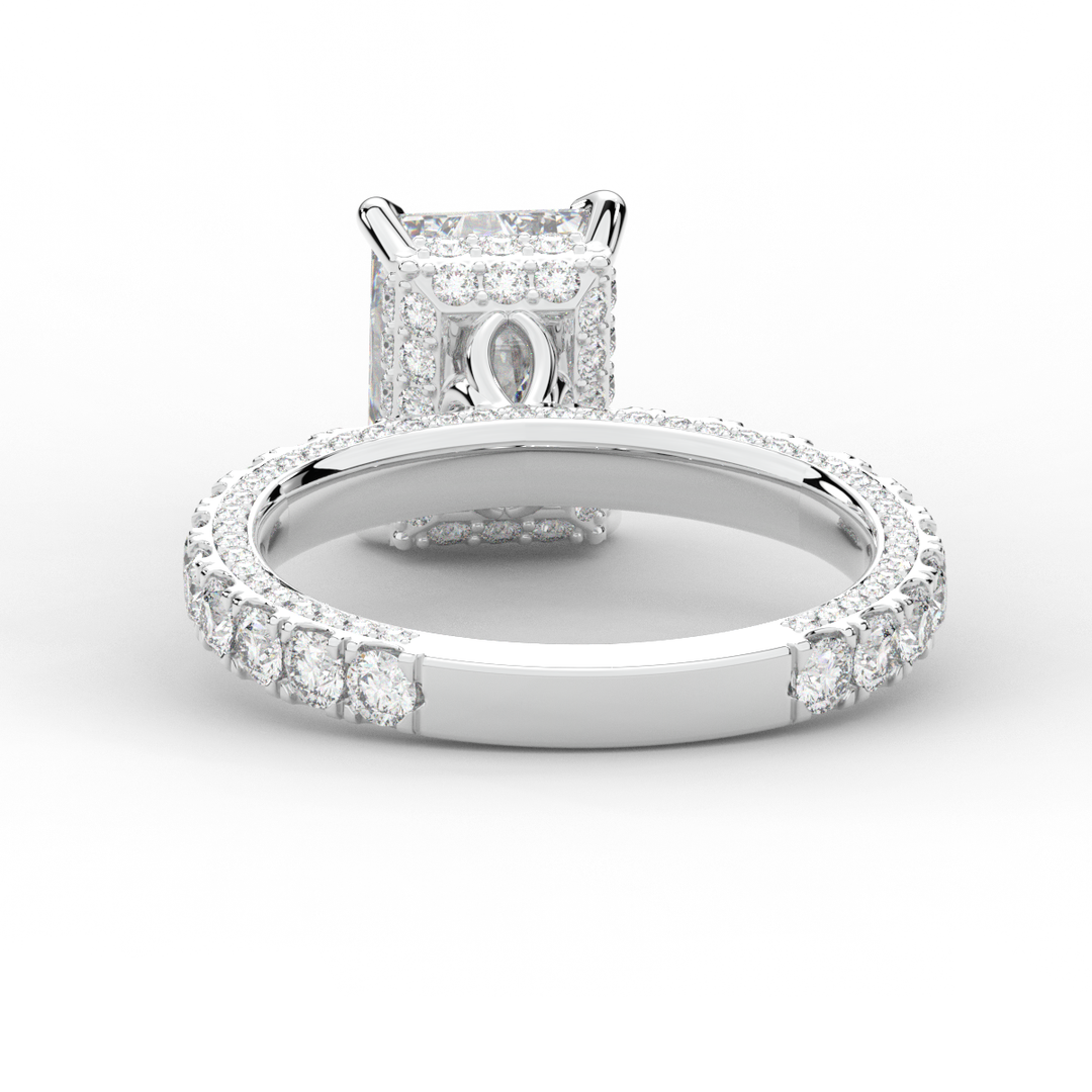 3.00CT.TW RADIANT LAB DIAMOND ENGAGEMENT RING