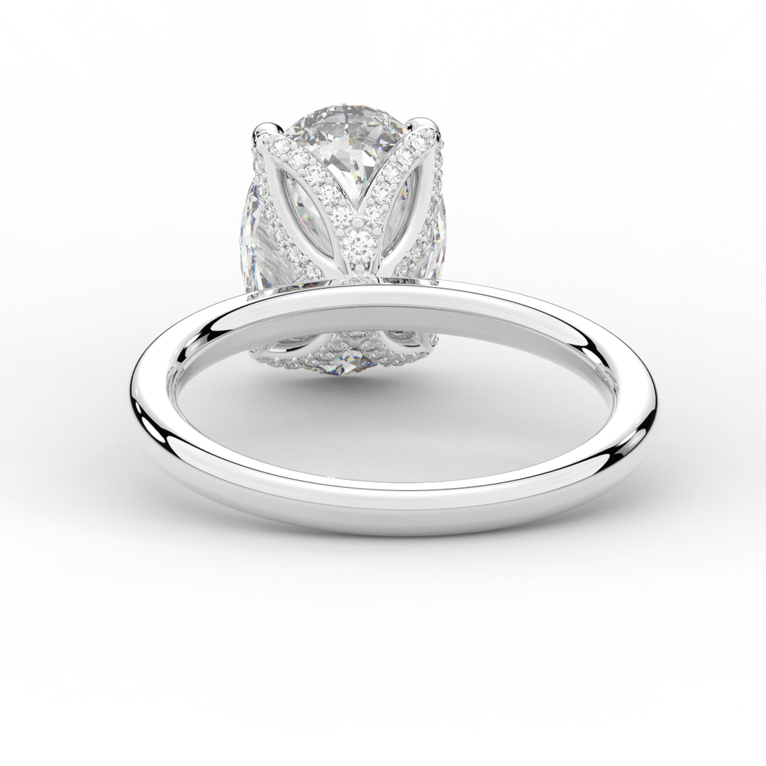 3.10CT.TW OVAL LAB DIAMOND ENGAGEMENT RING