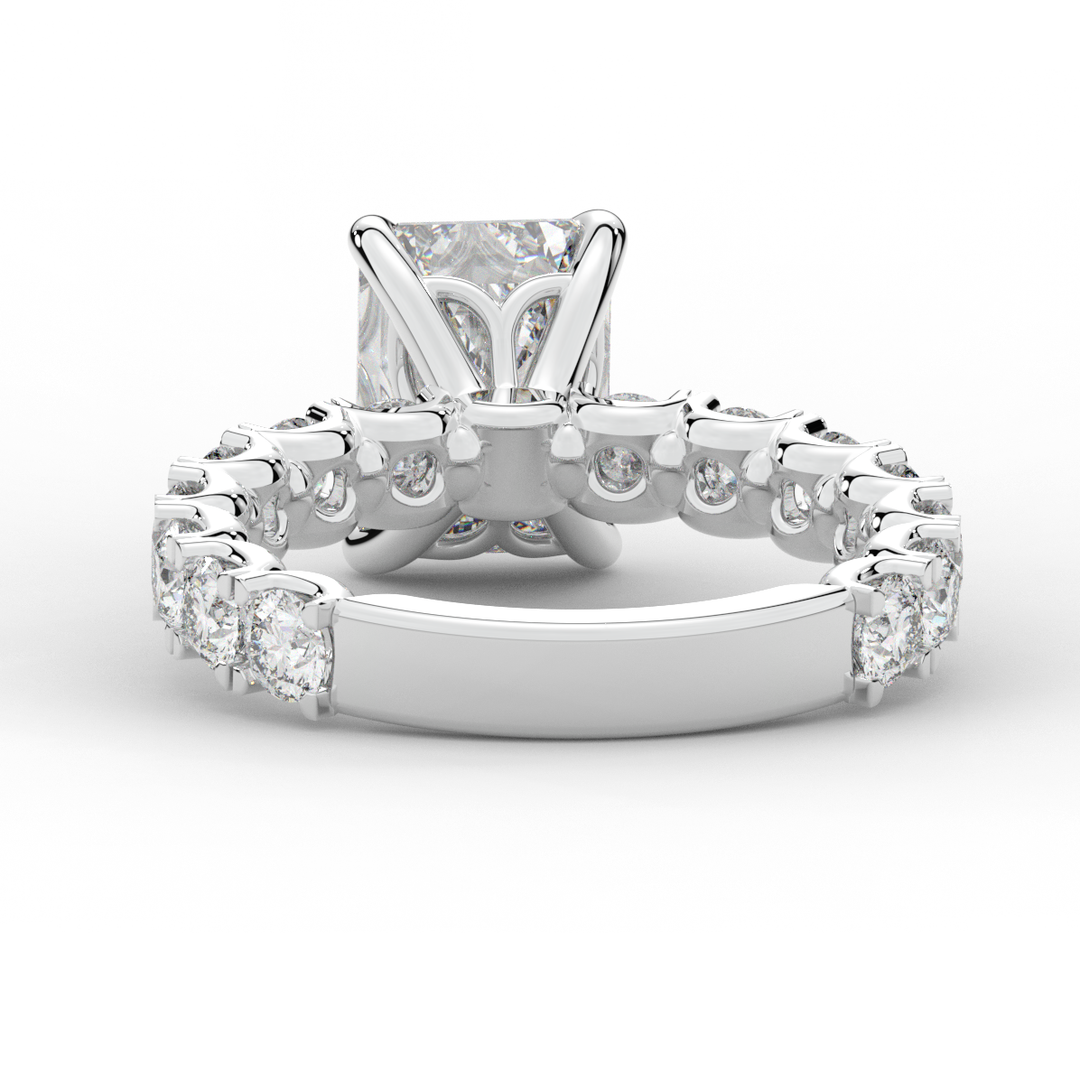 4.35CT.TW EMERALD CUT LAB DIAMOND ENGAGEMENT RING