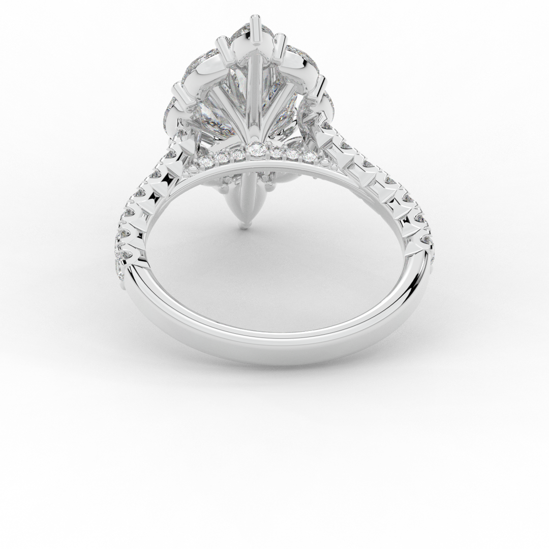 2.75CT.TW OVAL LAB DIAMOND HALO ENGAGEMENT RING