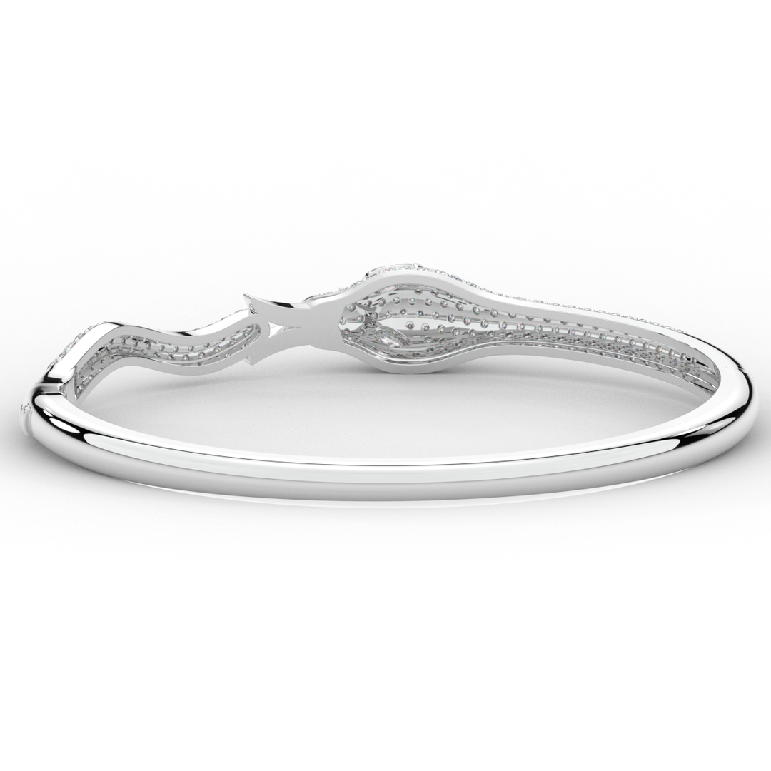 2.00CT.TW ROUND AND PEAR LAB DIAMOND SNAKE BANGLE