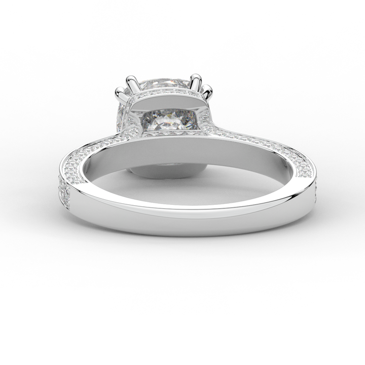 2.60CT.TW CUSHION LAB DIAMOND SOLITAIRE ENGAGEMENT RING