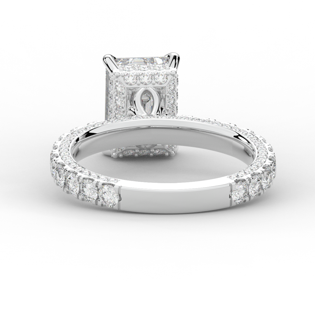 3.00CT.TW EMERALD CUT LAB DIAMOND ENGAGEMENT RING