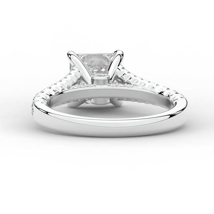 2.45CT.TW PRINCESS LAB DIAMOND ENGAGEMENT RING