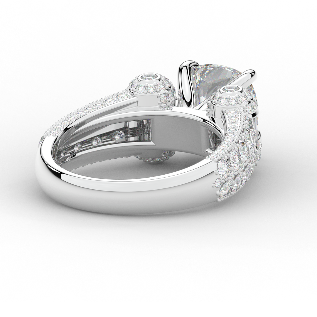 4.75CT.TW CUSHION LAB DIAMOND ENGAGEMENT RING