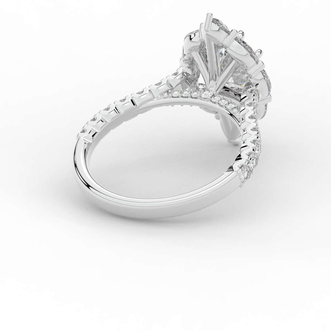 2.75CT.TW OVAL LAB DIAMOND HALO ENGAGEMENT RING