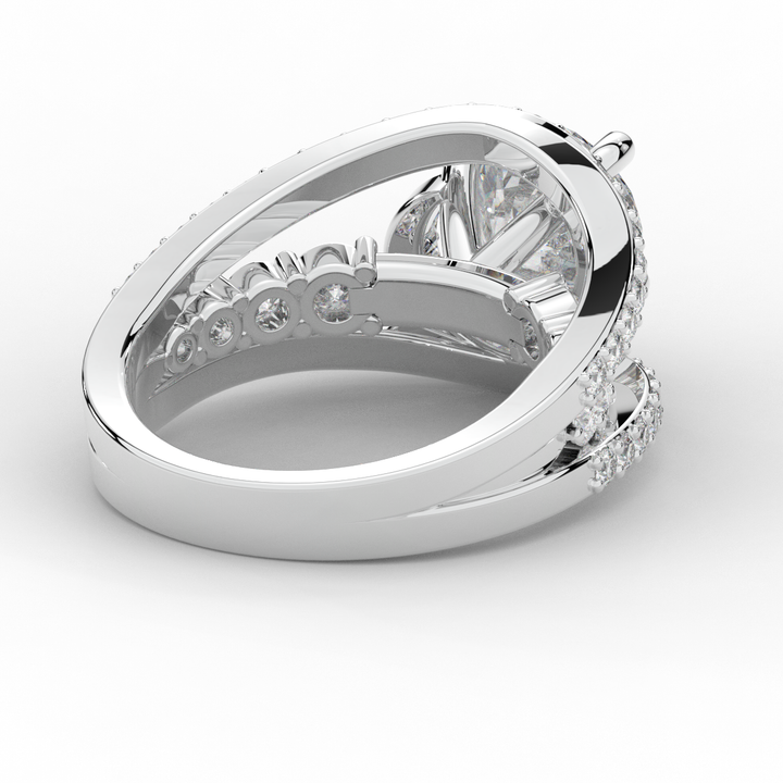 3.30CT.TW ROUND LAB DIAMOND ENGAGEMENT RING