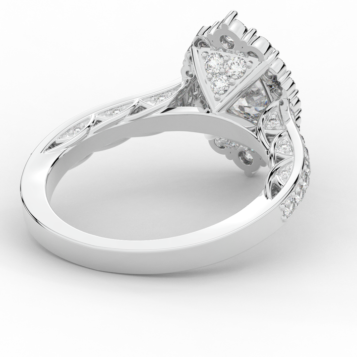 1.75CT.TW OVAL LAB DIAMOND HALO ENGAGEMENT RING