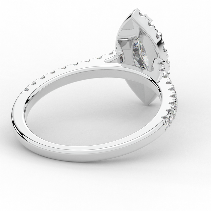 0.80CT.TW MARQUISE LAB DIAMOND HALO ENGAGEMENT RING