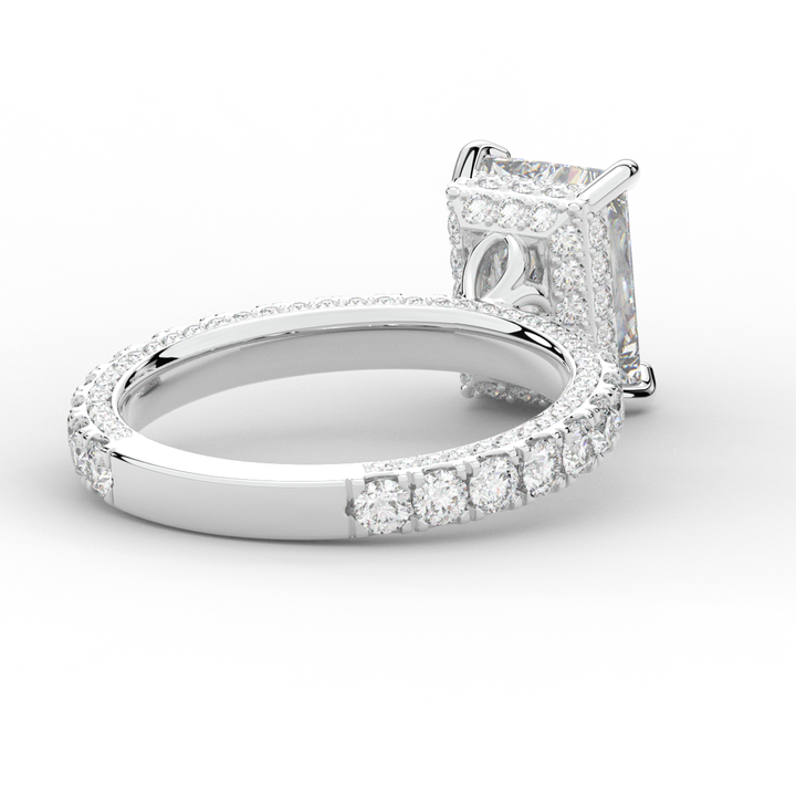 3.00CT.TW RADIANT LAB DIAMOND ENGAGEMENT RING