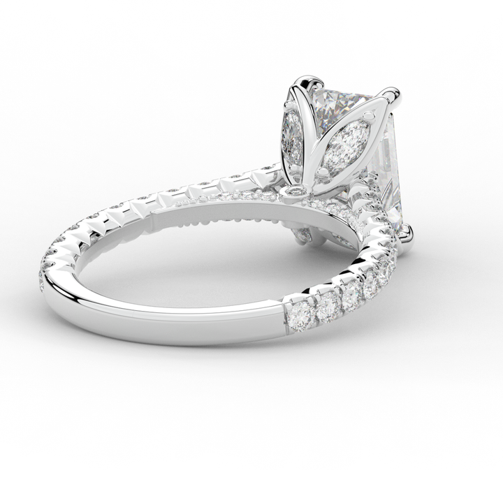 2.70CT.TW EMERALD CUT LAB DIAMOND SOLITAIRE ENGAGEMENT RING