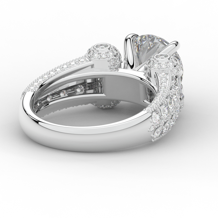 4.75CT.TW ROUND LAB DIAMOND ENGAGEMENT RING