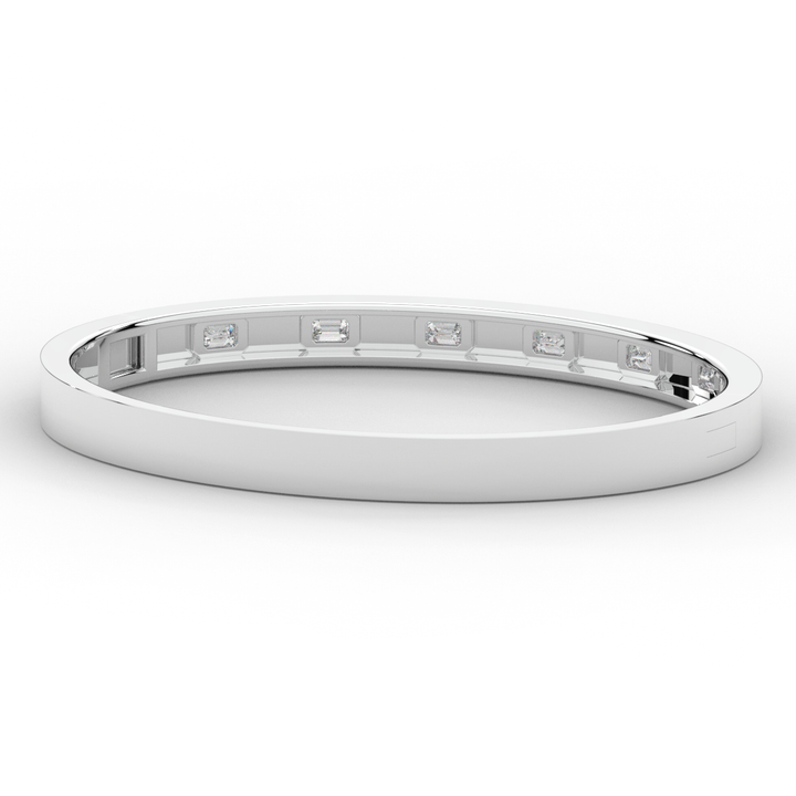 1.25CT.TW ROUND LAB DIAMOND BEZEL SET BANGLE