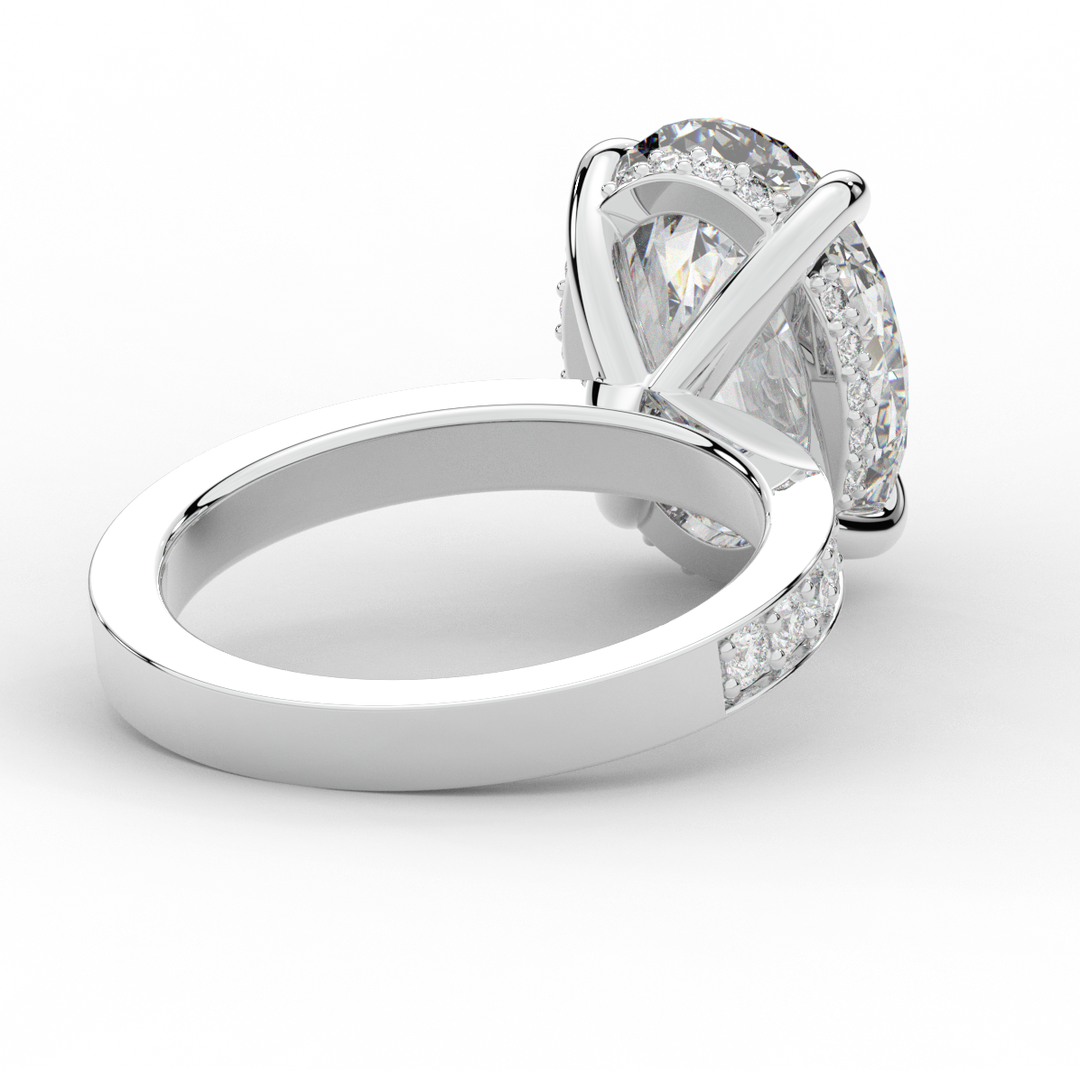 4.30CT.TW OVAL LAB DIAMOND BAND ENGAGEMENT RING