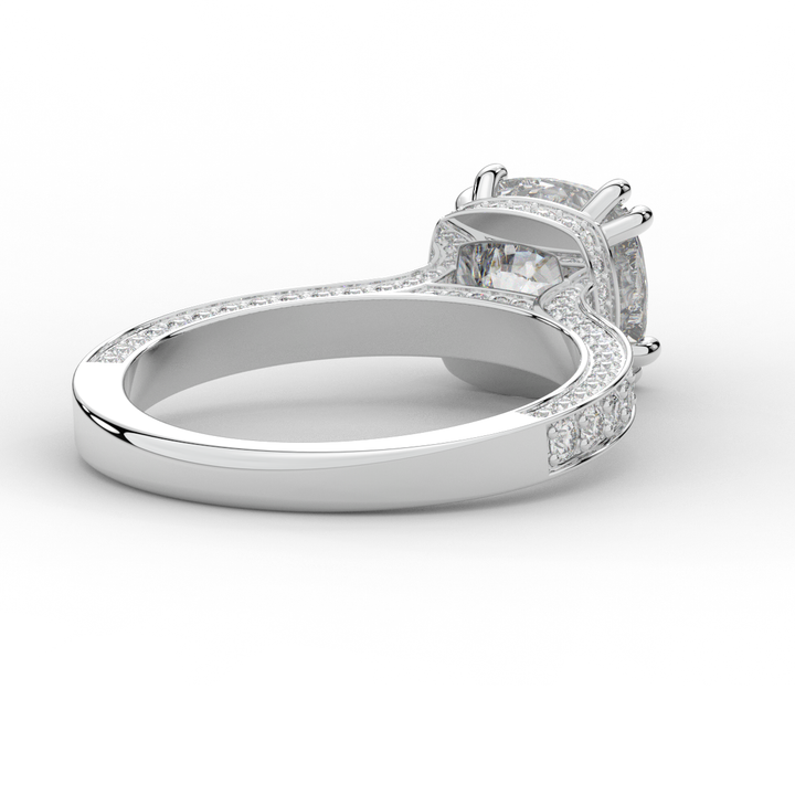 2.60CT.TW CUSHION LAB DIAMOND SOLITAIRE ENGAGEMENT RING