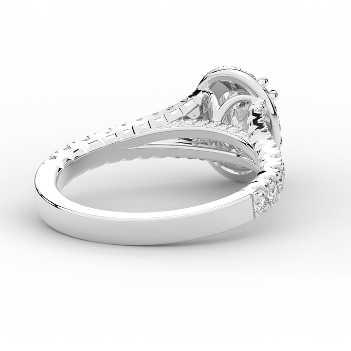 1.60CT.TW OVAL LAB DIAMOND ENGAGEMENT RING