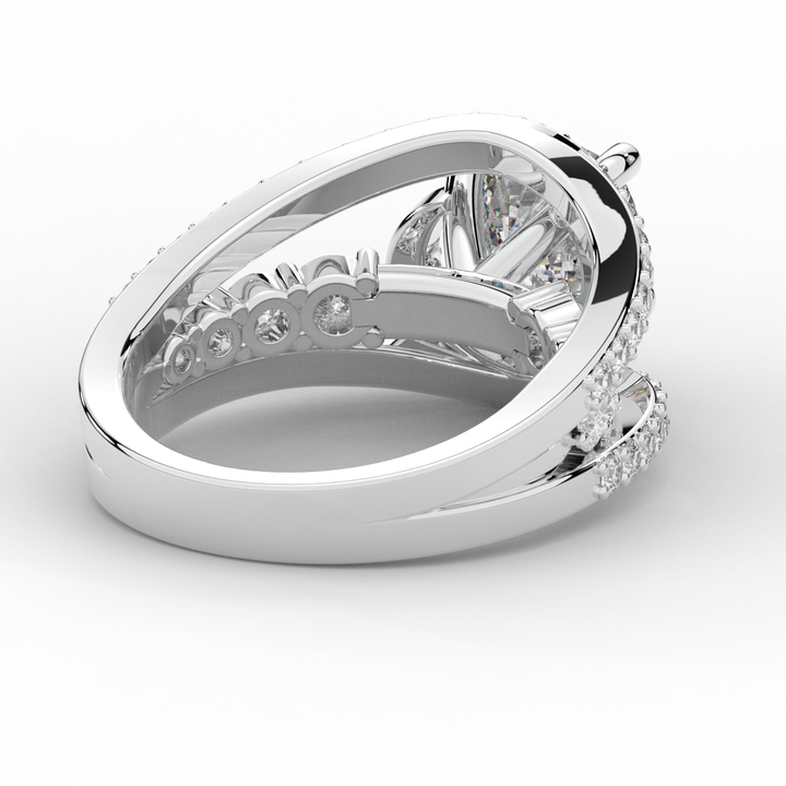 3.30CT.TW CUSHION LAB DIAMOND ENGAGEMENT RING