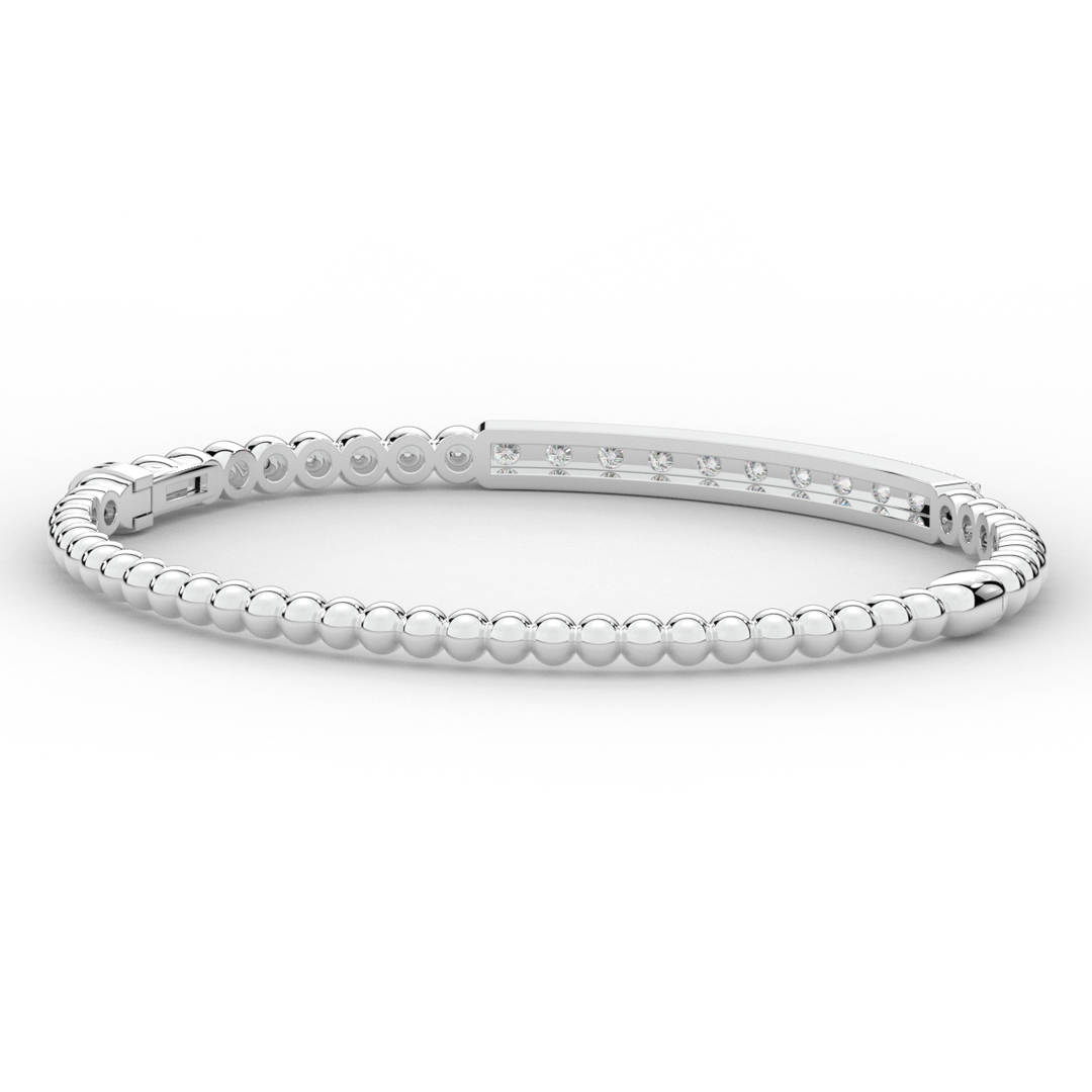 1.10CT.TW ROUND LAB DIAMOND BANGLE