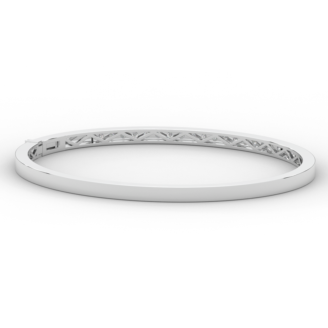 0.90CT.TW ROUND LAB DIAMOND BANGLE