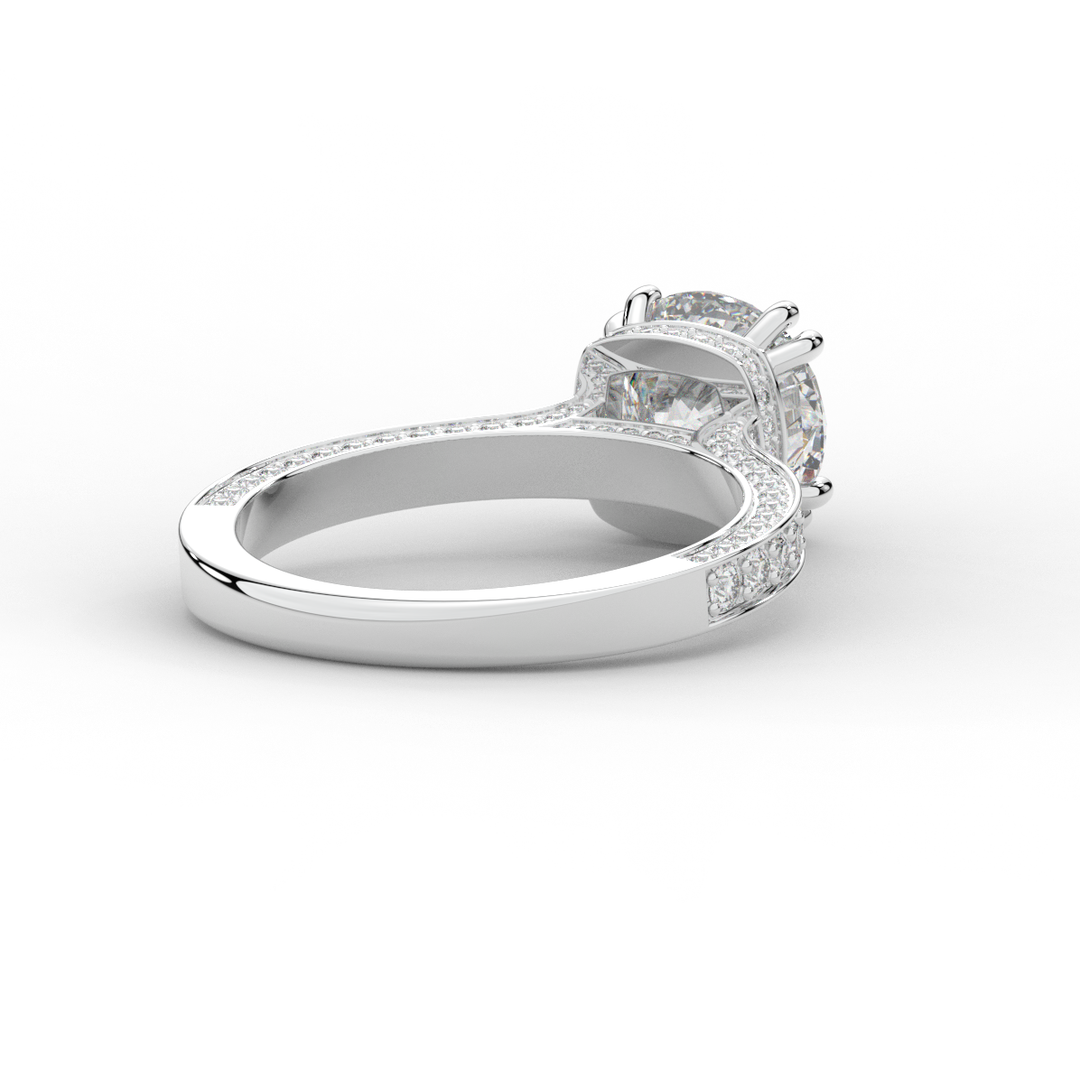 2.60CT.TW ROUND LAB DIAMOND SOLITAIRE ENGAGEMENT RING