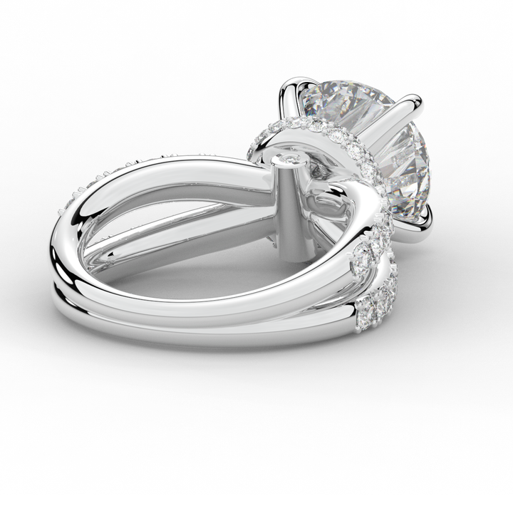 6.25CT.TW ROUND LAB DIAMOND ENGAGEMENT RING