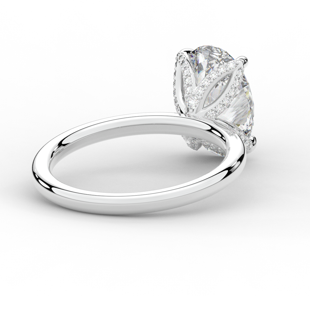 3.10CT.TW OVAL LAB DIAMOND ENGAGEMENT RING