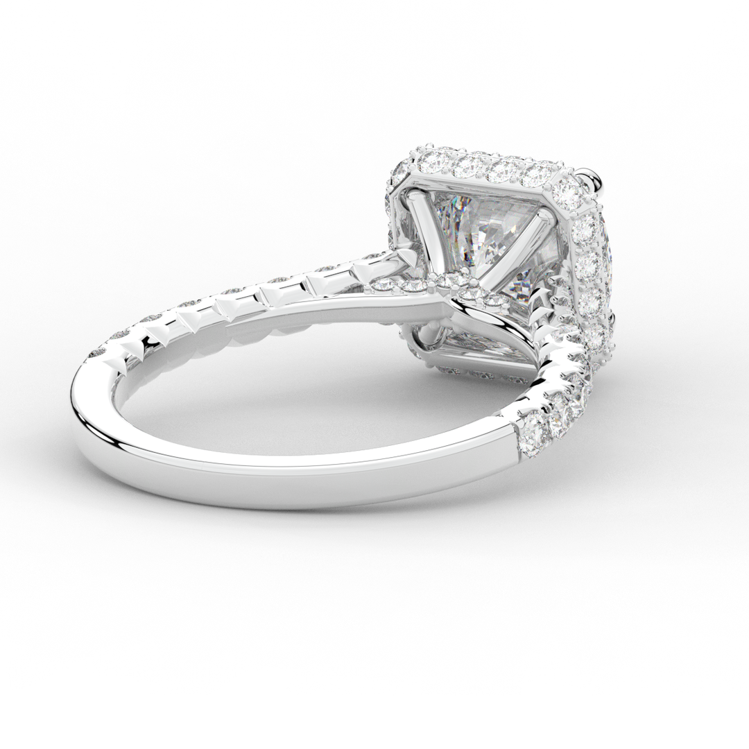 2.75CT.TW CUSHION LAB DIAMOND HALO ENGAGEMENT RING