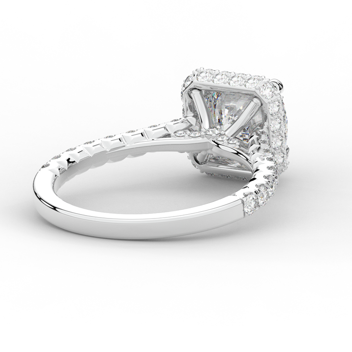 2.75CT.TW CUSHION LAB DIAMOND HALO ENGAGEMENT RING