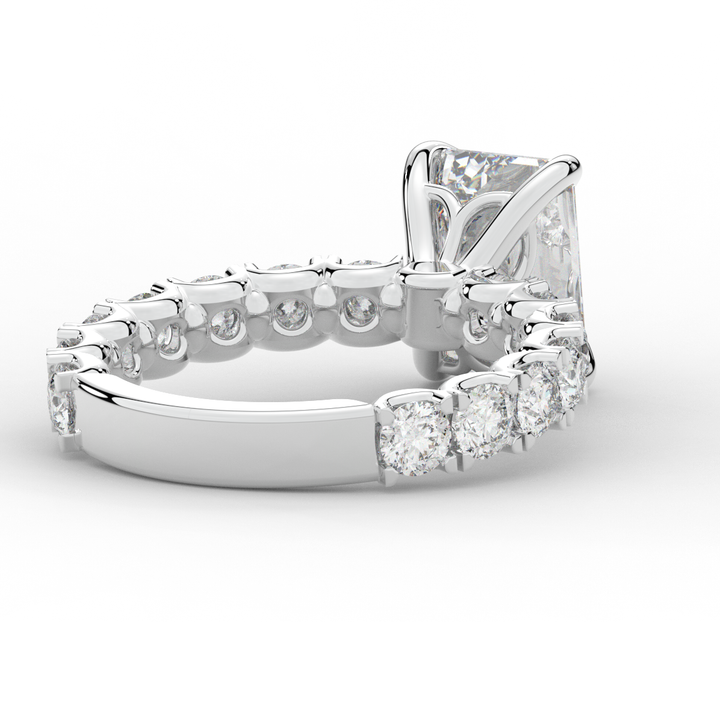 4.35CT.TW EMERALD CUT LAB DIAMOND ENGAGEMENT RING