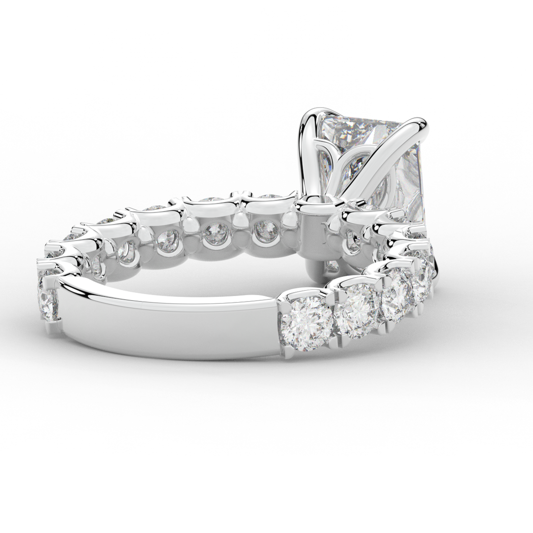 4.35CT.TW RADIANT LAB DIAMOND ENGAGEMENT RING