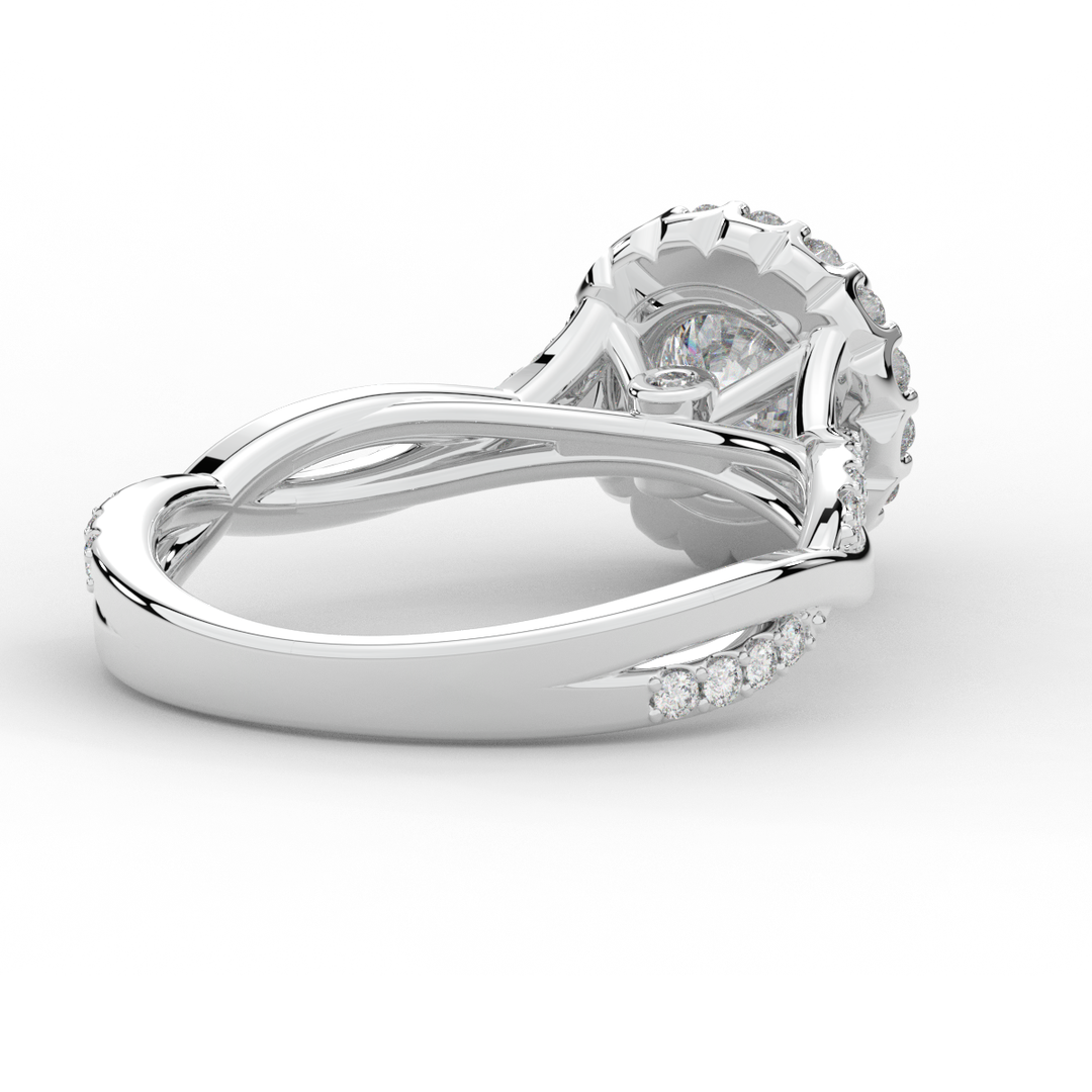 1.30CT.TW ROUND LAB DIAMOND ENGAGEMENT RING