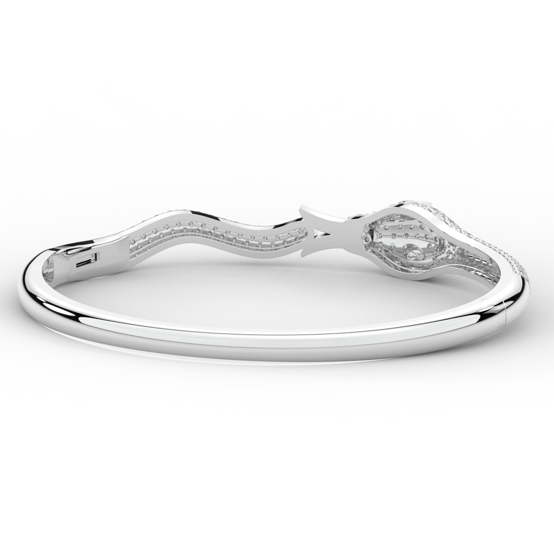 2.00CT.TW ROUND AND PEAR LAB DIAMOND SNAKE BANGLE