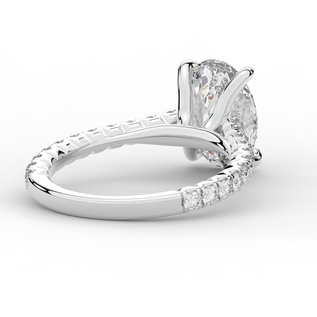 2.40CT.TW OVAL LAB DIAMOND ENGAGEMENT RING