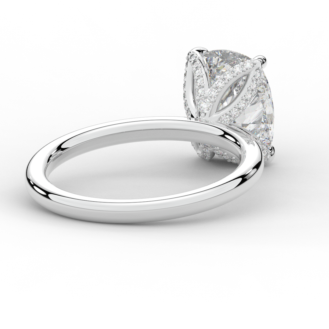 3.10CT.TW CUSHION LAB DIAMOND ENGAGEMENT RING