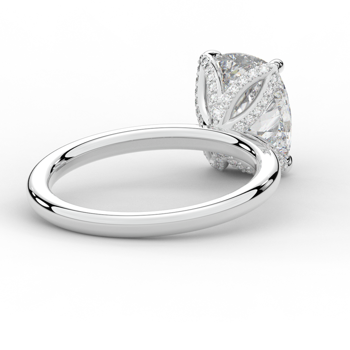 3.10CT.TW CUSHION LAB DIAMOND ENGAGEMENT RING