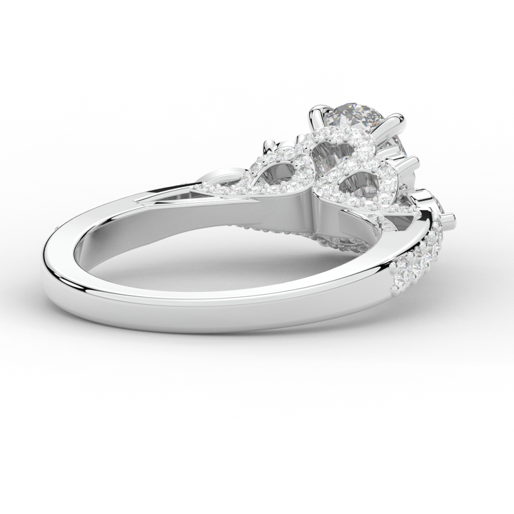 1.35CT.TW OVAL LAB DIAMOND ENGAGEMENT RING