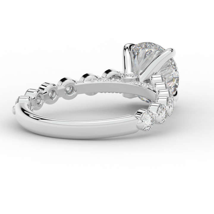 3.90CT.TW ROUND LAB DIAMOND ENGAGEMENT RING