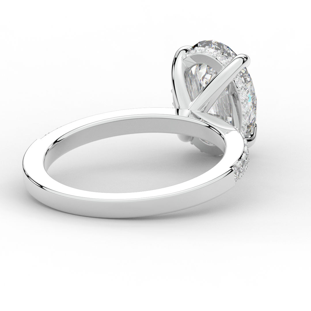 2.70CT.TW OVAL LAB DIAMOND SOLITAIRE ENGAGEMENT RING