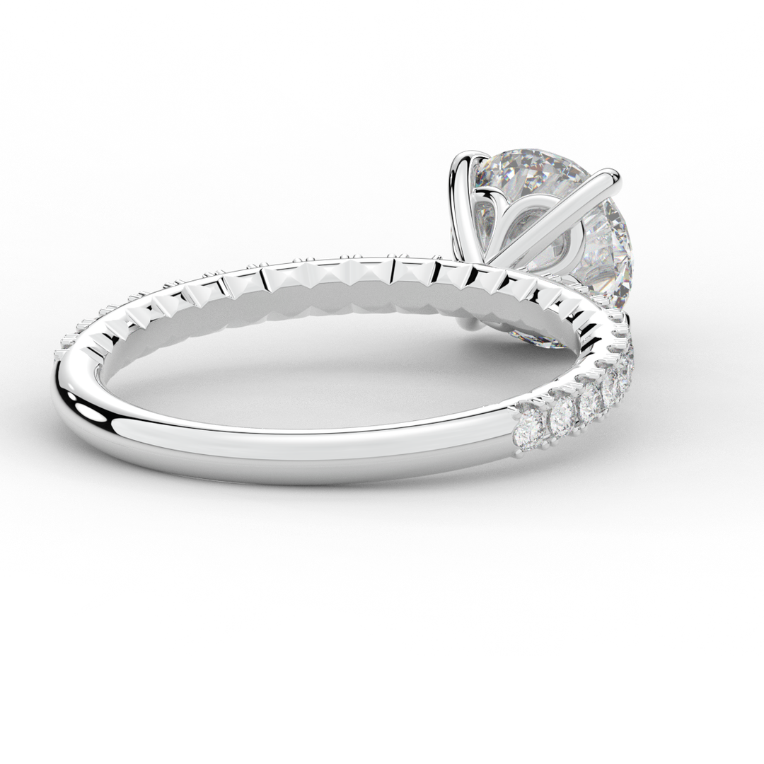 1.75CT.TW ROUND LAB DIAMOND SOLITAIRE ENGAGEMENT RING