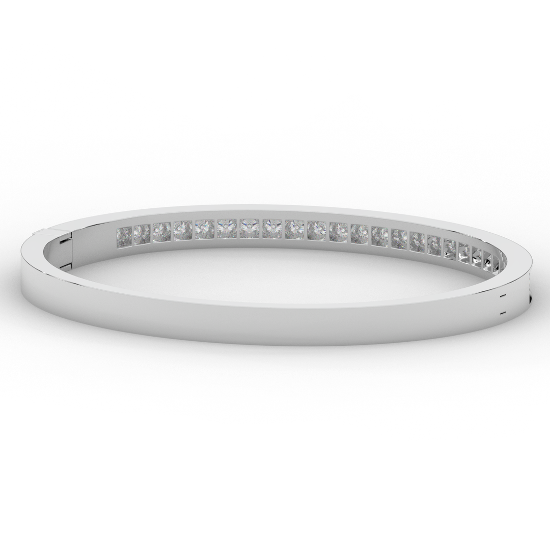 1.25CT.TW ROUND LAB DIAMOND BANGLE