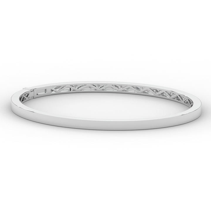 0.90CT.TW ROUND LAB DIAMOND BANGLE